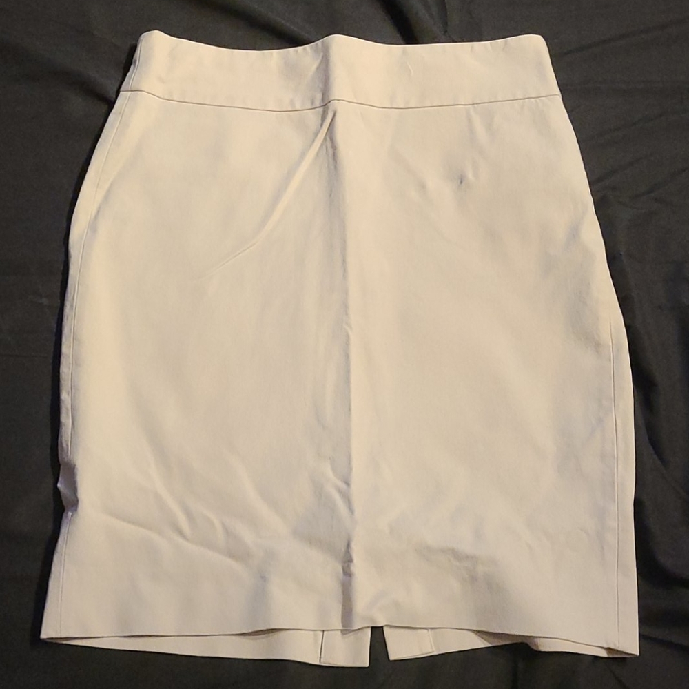 Cream pencil skirt